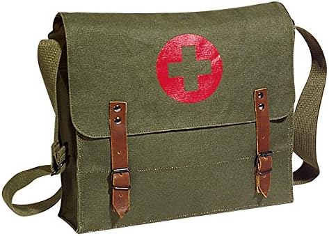 Amazon.com: Red Cross Medic Bag - Olive Drab Canvas Shoulder Bag